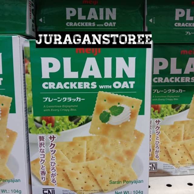 

meiji plain crackers white oat 104gr