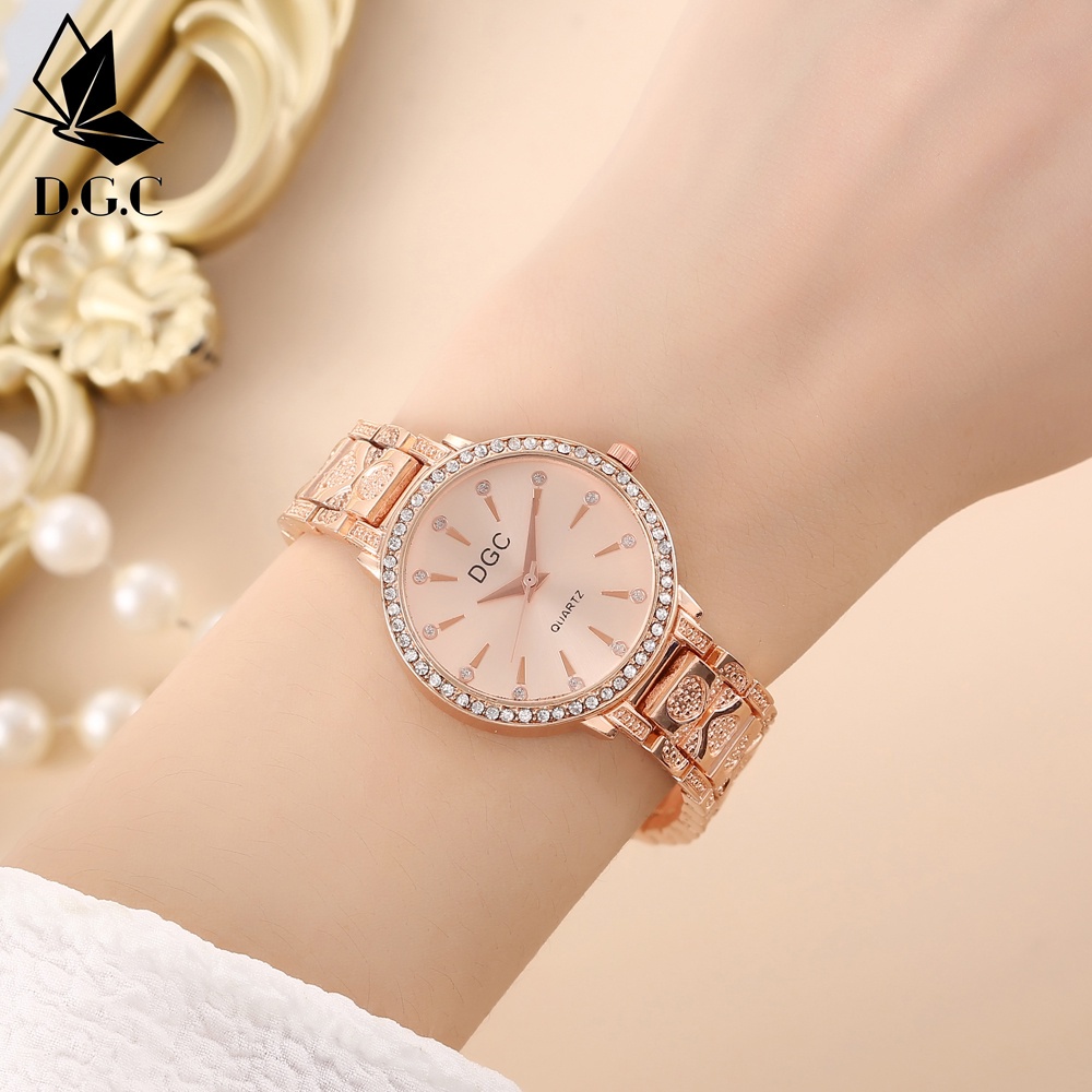 [Ready Stock]Fashion Women Magnetic Buckle Stainless Steel Mesh Band Swan Watch Quartz Watch G47