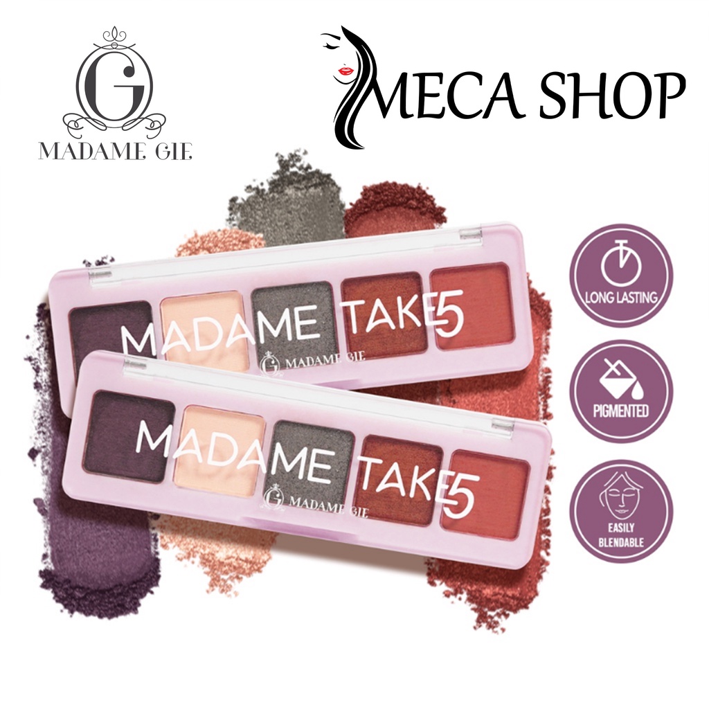 Madame Gie Face Pallete | Madame To Go | Moondust | Take 5 | Playfull | Madame Complete | Getaway