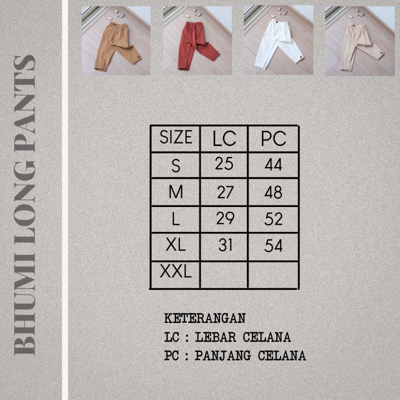 LONG BHUMI PANTS - Promo 10.10 Celana kain nyaman Anak Cewek Cowok baby Canvas Premium Pants Laki Perempuan Lucu Murah 1-6 Tahun