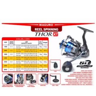 Reel Maguro THOR XT 1000 - 3000 5+1BB Spinning Power Handle