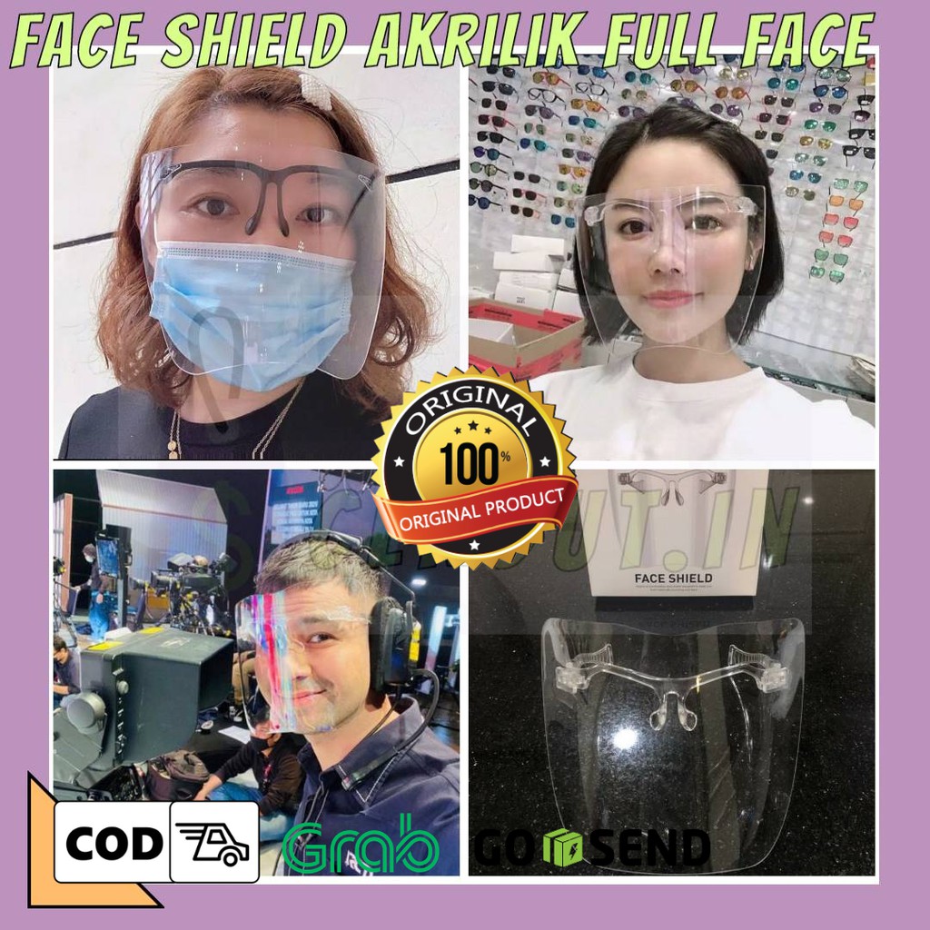 Face Shield FACE SHIELD Kacamata Acrylic Akrilik FullFace model Raffi AHMAD