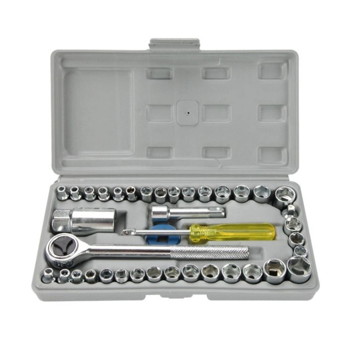 MN - Obeng bengkel Tool Kit 40 in 1 Kunci Set Sock /alat bengkel / perlengkapan bengkel