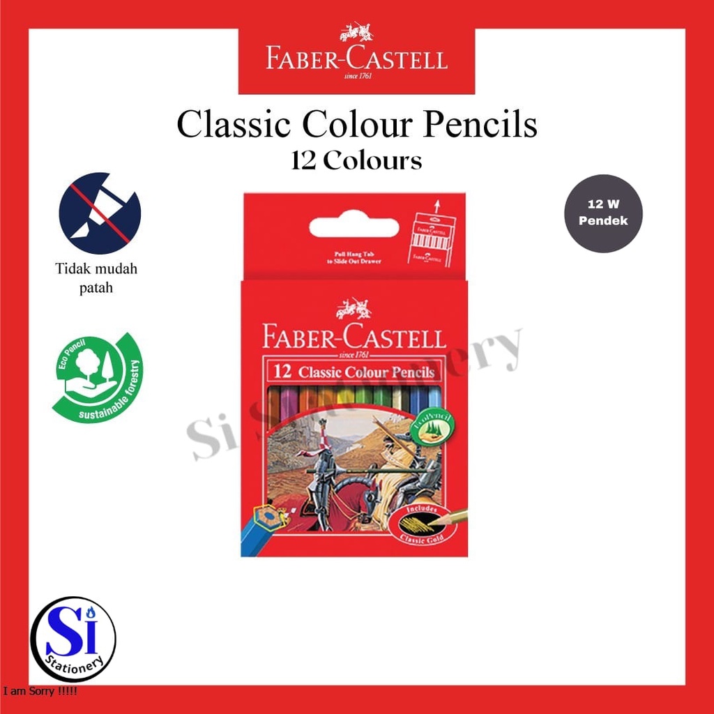 

Pensil Warna Faber Castell/ Classic Colour Pencils Faber Castell 12S/12w 115851