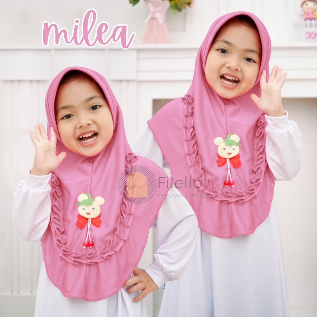 JILBAB ANAK TK - SD MILEA BONEKA / Hijab Anak TK Kekinian / Jilbab Anak Karakter / Jilbab Anak Perempuan / Jilbab Anak Jersey / Kerudung Anak TK / Bergo Anak Jersey / Bergo Anak TK / Khimar Anak