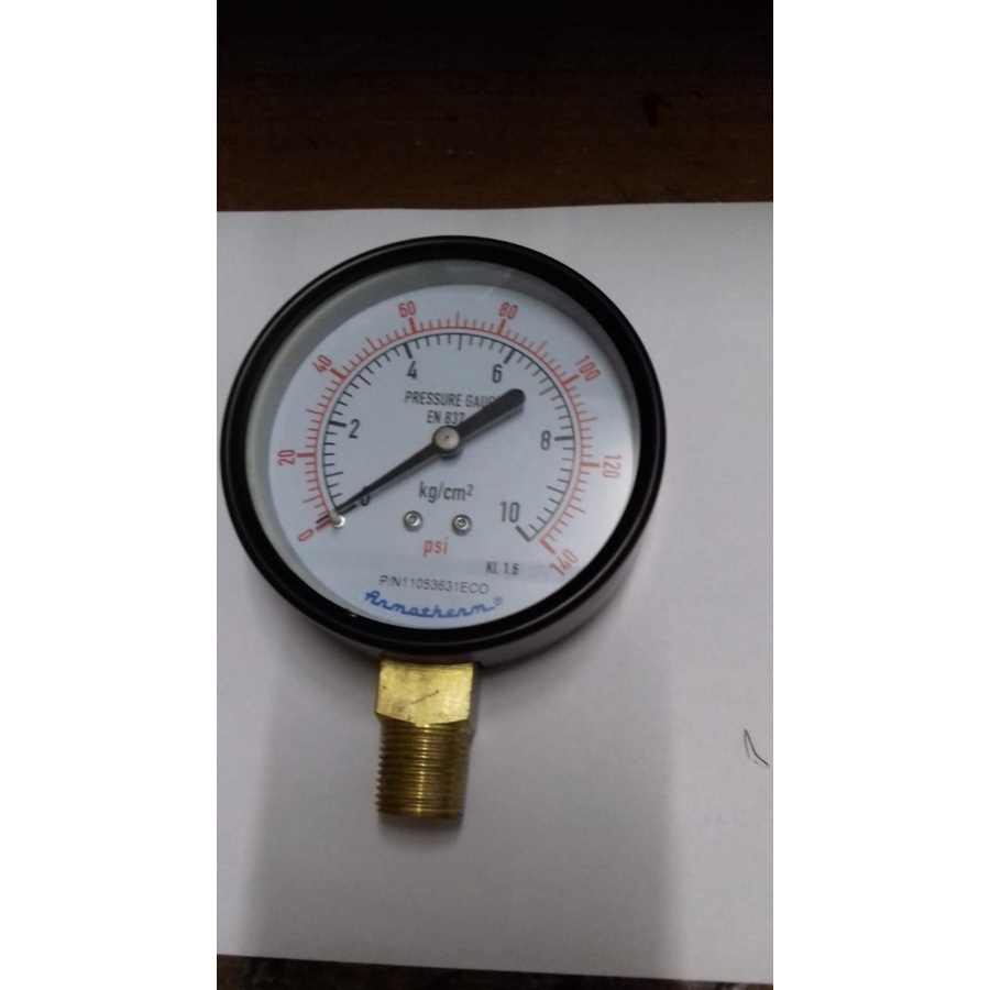 Pressure gauge 4&quot; x 1/2&quot; 10 kg