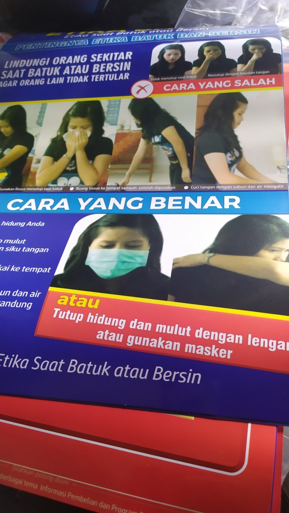 Bundling Poster Syok Anafilaktik Budayakan 5 R Cara Cuci Tangan Dan Etika Batuk Shopee Indonesia