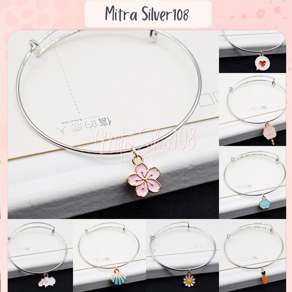 [MS108] GL 03 - Gelang Model Terbaru Gaya Simpel / Gelang Viral / Gelang Anti Karat Fashion Korean Style Gelang Wanita Murah