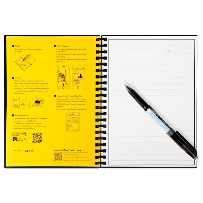 

Buku Tulis A5 Smart Reusable Erasable Notebook dengan Pena