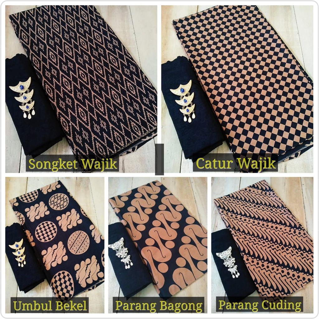 Kain Batik Pekalongan Primis Sogan Halus Walikalong Embos Doby Polos