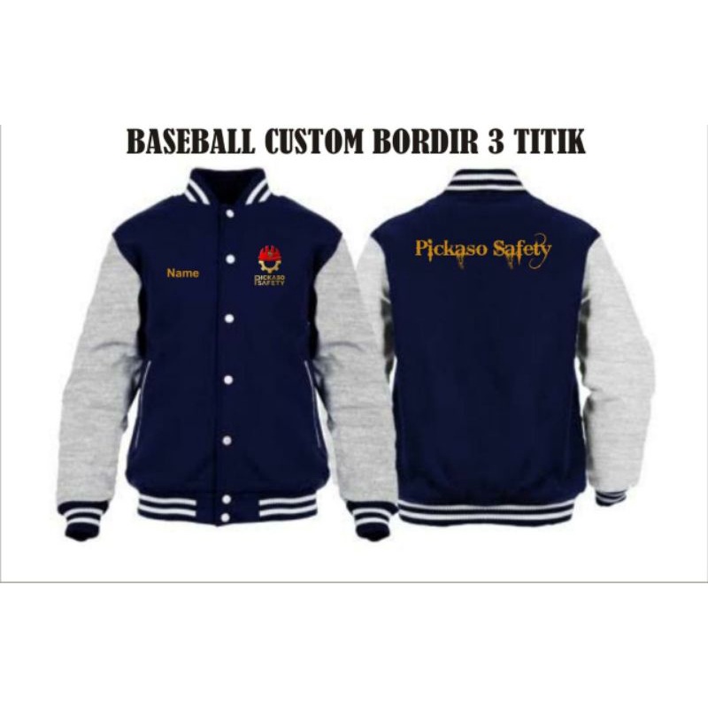 jaket baseball , jaket baseball bordir , baseball bordir