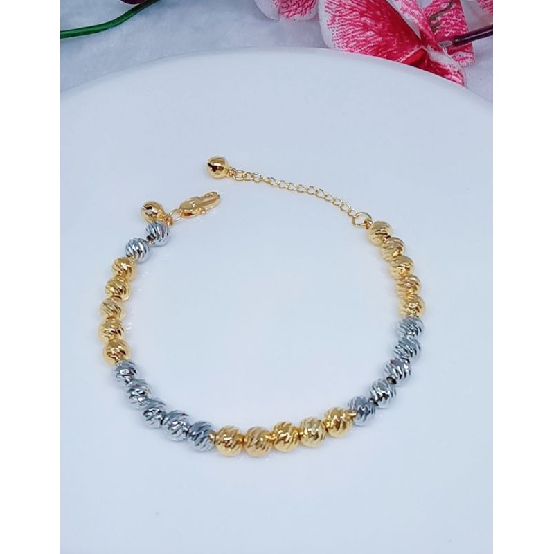 Gelang kombinasi lapis emas18k