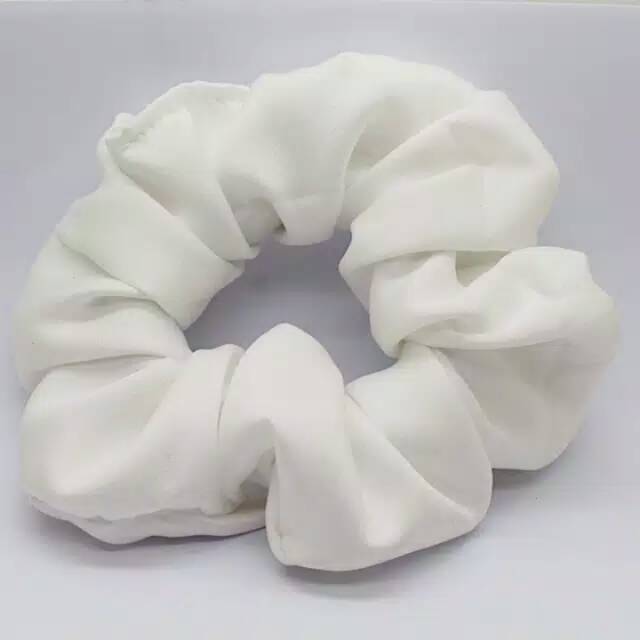 

White Satin Scrunchies (Basic Colour Series)