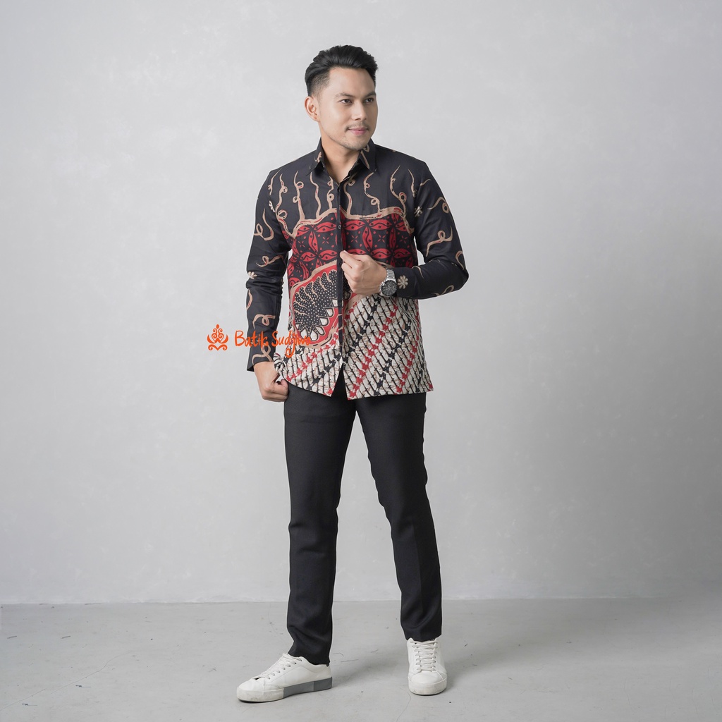 Kemeja Batik Pria Lengan Panjang Slimfit Lapis Furing Premium 1053