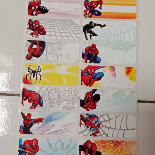 

Stiker Label Nama Waterproof Spiderman