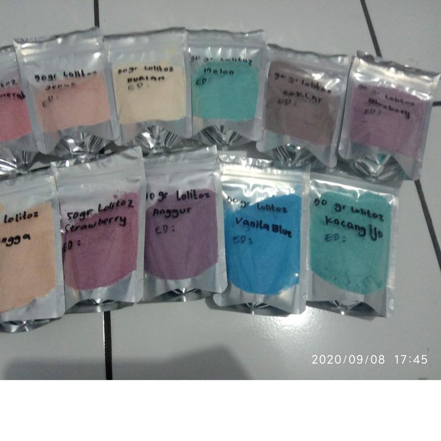 

❤[BIG ⚡ALE!!!]❤/50 gr Repacking Bubuk Es Loli Lolitoz // bahan es loli // bahan es mambo // bahan es karakter50 gr Repacking Bubuk Es Loli Lolitoz // bahan es loli // bahan es mambo // bahan es karakter/produck vyralral