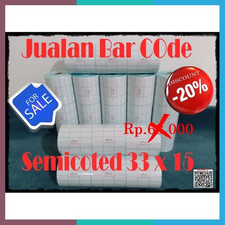 

Label Bare 33 X 15 3 Line Kertas Sticker Label Semicoated 33X15