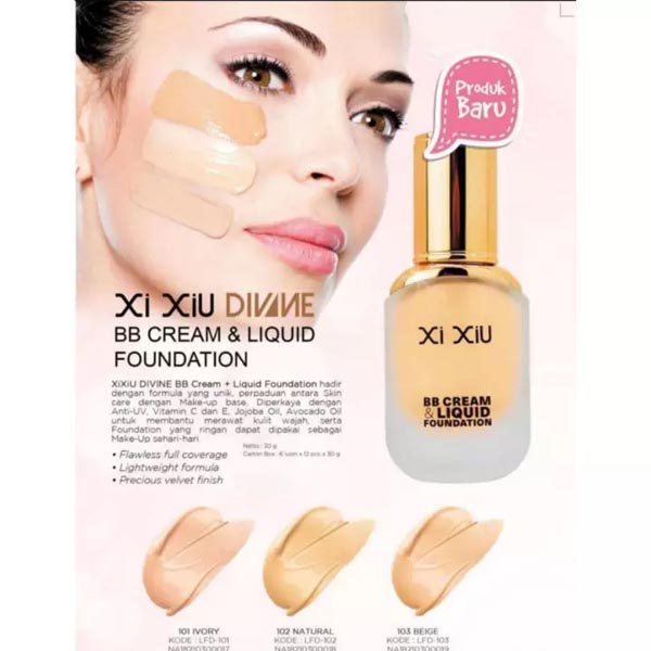 [ANTI UV] [BPOM] XI XIU Divine BB Cream Liquid Foundation | Flawless Full Coverage ANTI-UV | BB KRIM | ALAS BEDAK | xixiu_Cerianti