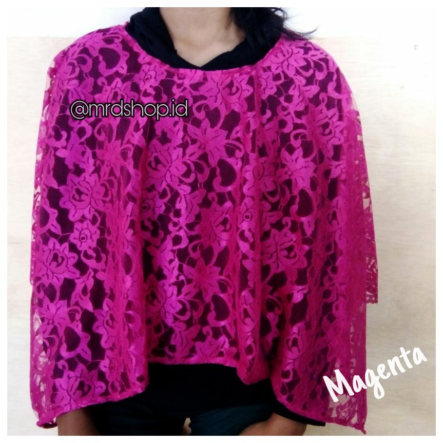 Promo Warna Magenta Atasan Outer Cape Brokat Cape Brukat Kebaya Wisuda Kondangan Brokat Murah Shopee Indonesia