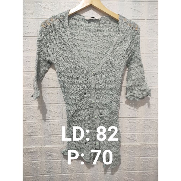 Thrift Cardigan Rajut dan Atasan Wanita (Preloved) (008)-06