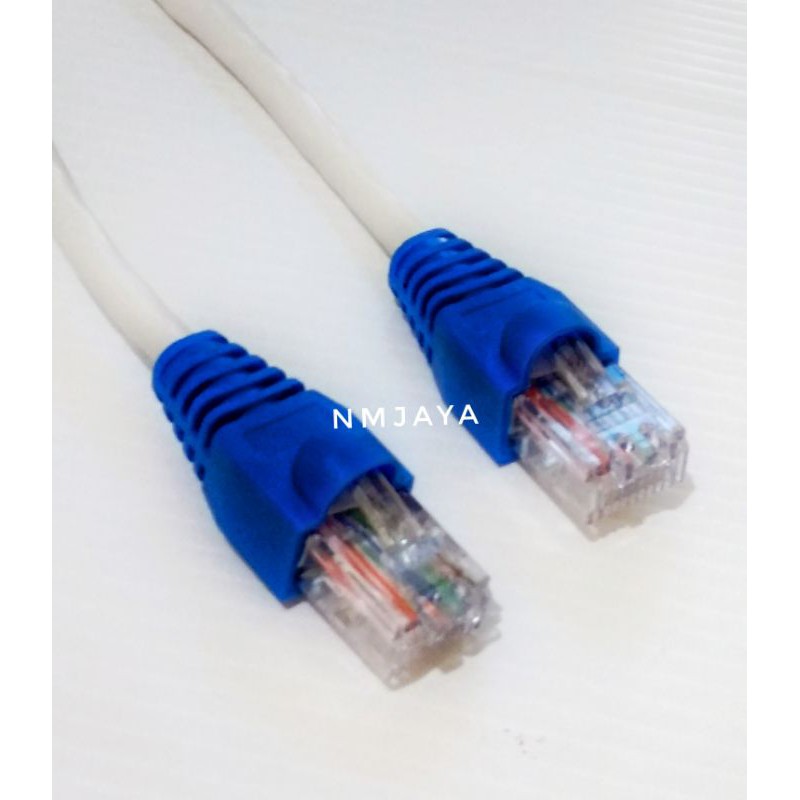 Kabel Lan CAT6 60 meter UTP Vascolink siap pakai sudah dicrimping rj45 dan karet biru