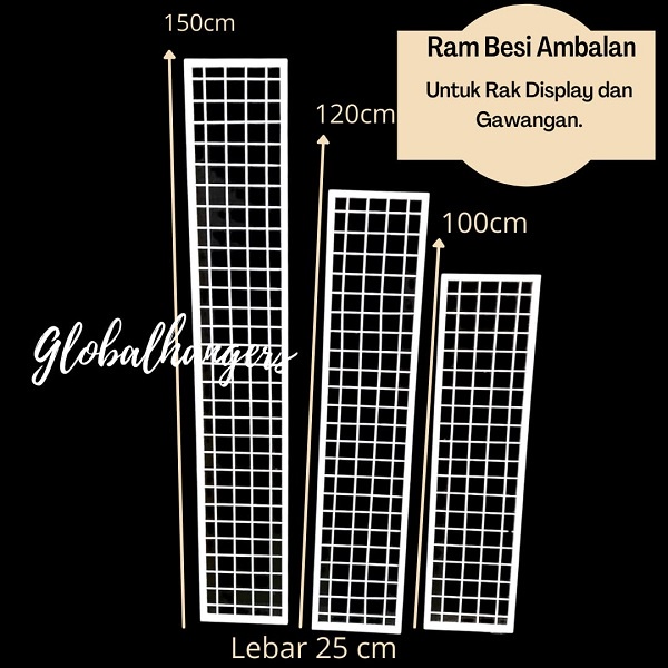 Ambalan Besi | Ram Besi Dinding | Ram Besi Tanaman | Ram Besi Gantung | Ram Ambalan Gawangan Baju