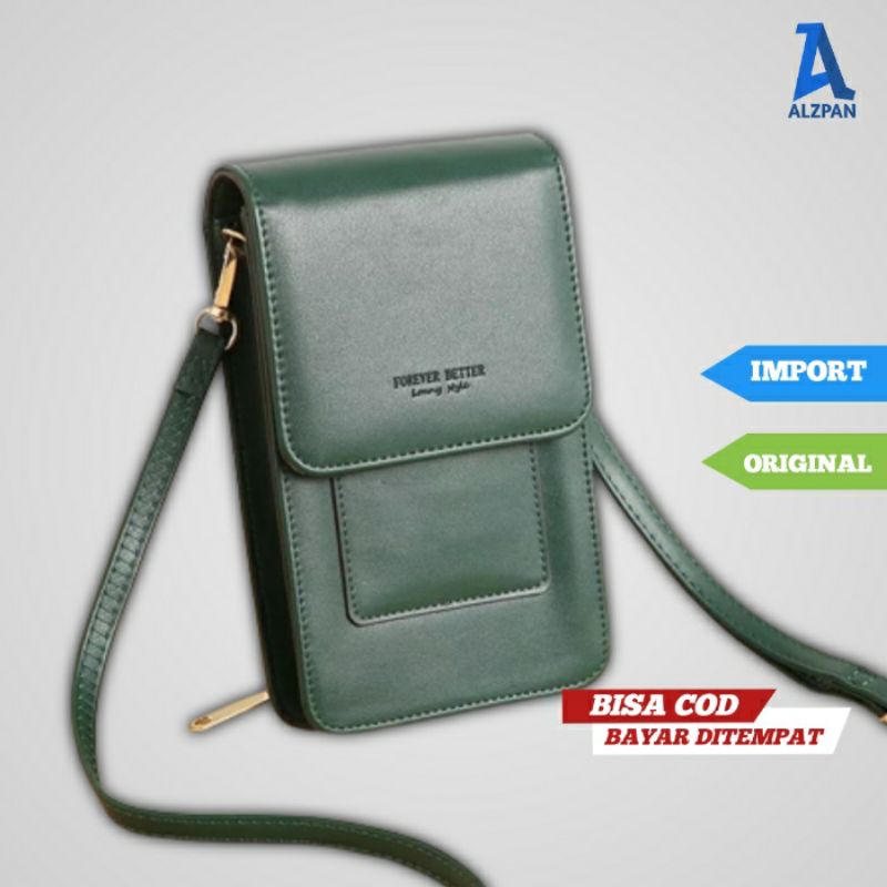 sling bag tas dompet hp touchable henpon hape wanita dan uang phone bag tas selempang slempang impor