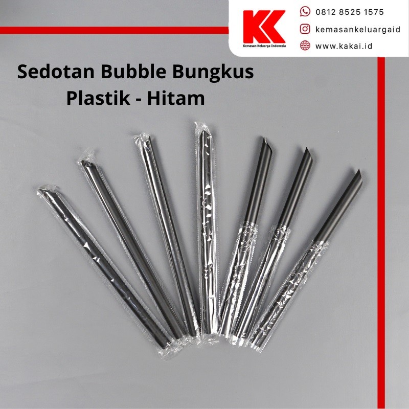 

Sedotan Bubble Steril 12mm 18cm @100 PCS / Sedotan Bobba Hygienis - Transparant