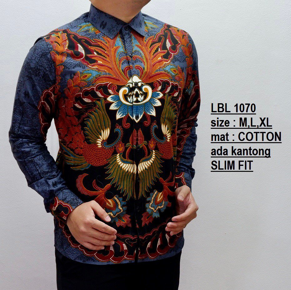 Kemeja Batik Pria Slim Fit Colindion Hem Batik Lengan Pendek Cs12