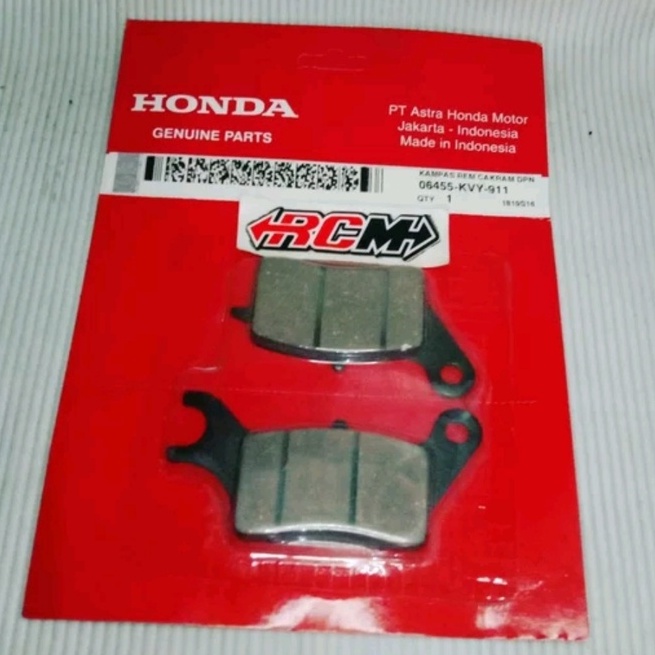 DISCPAD DISKPAD KANVAS KAMPAS REM CAKRAM BEAT LAMA OLD AWAL KARBU CARBU ORI ORIGINAL HONDA AHM HGP ASLI 06455-KVY-911