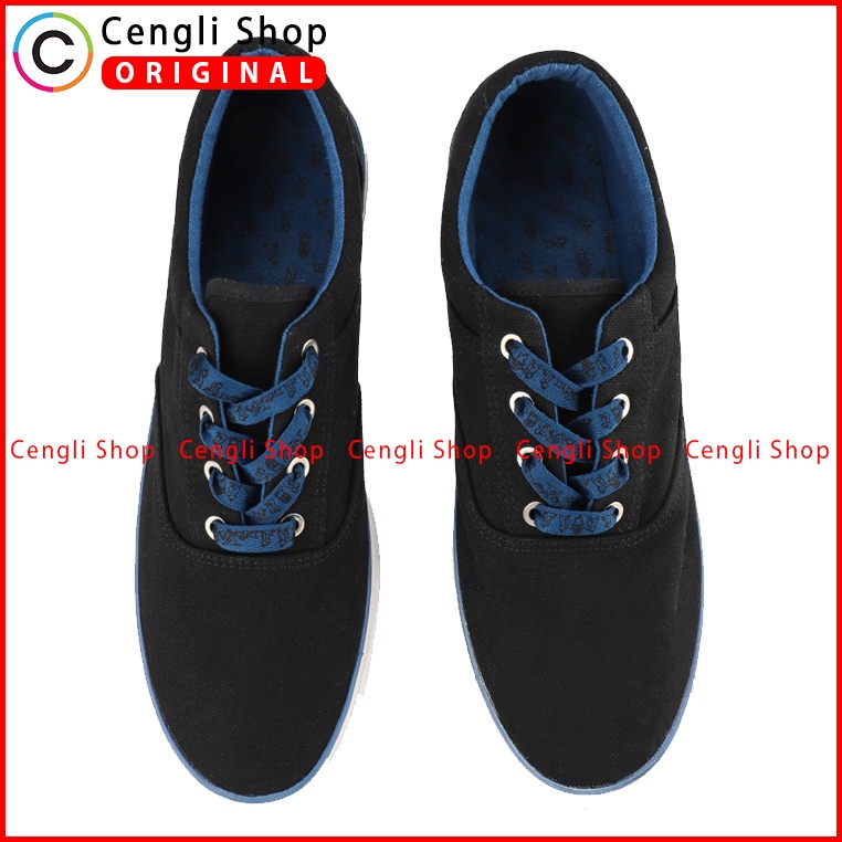 SEPATU SNEAKER PRIA HUSH PUPPIES ORIGINAL CASUAL KETS ASLI HITAM HM014