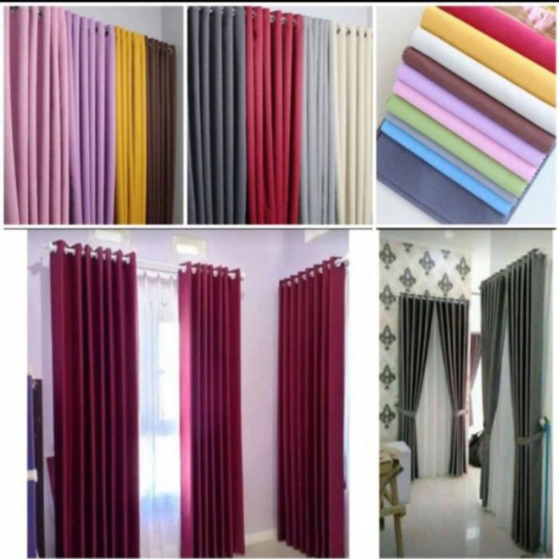 gorden polos blackout import gorden jendela gorden pintu tirai jendela korden jendela gorden abu pin