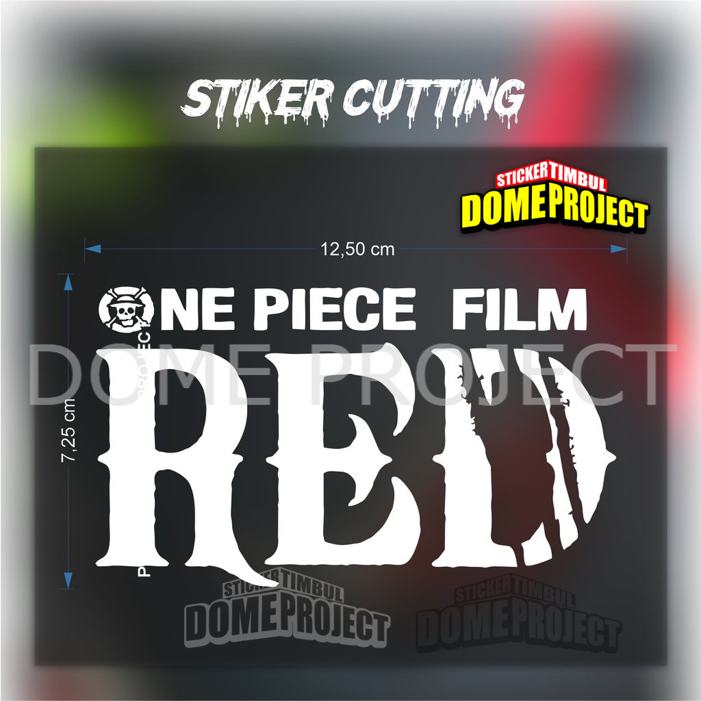 STIKER CUTTING ANIME ONE PIECE RED