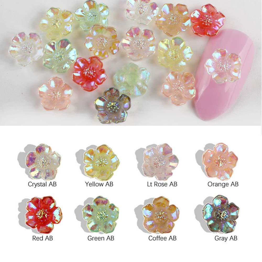 AUGUSTINA Augustina Dekorasi Nail Art Transparan Aurora Perhiasan Kuku Resin Rhinestones Manicure Aksesoris