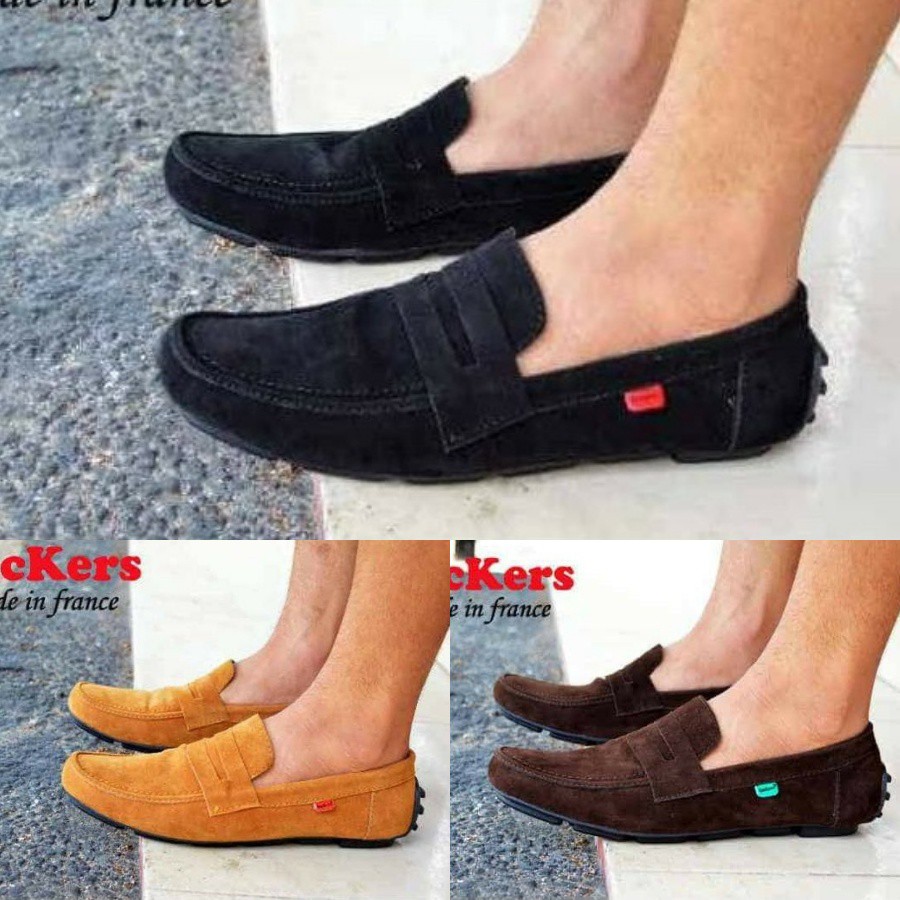 Sepatu Murah Pria Kickers Jevlin Casual Slip on Suede slop Santai Termurah