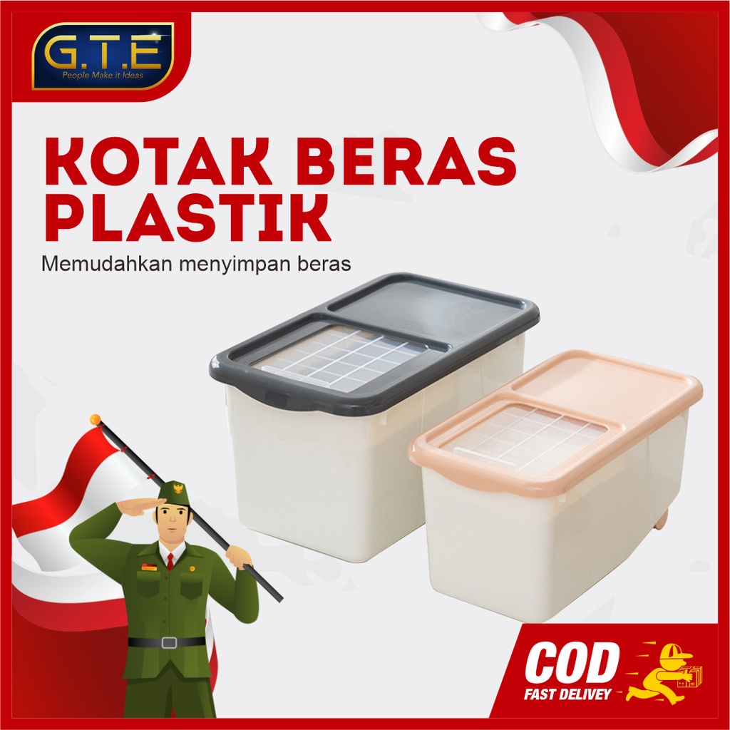 GTE | Tempat Penyimpanan Makanan Beras Kacang/ Food Storage Box Plastik/Rice Kontainer box Bahan Plastik PP