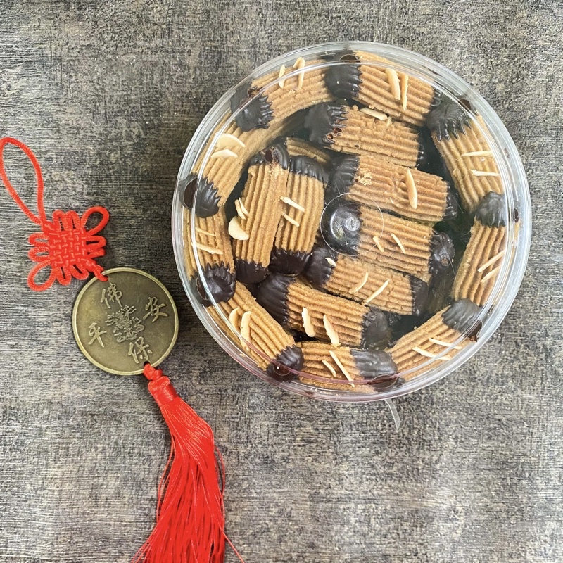 

Kue Kering Imlek Jemari Coklat Vegan Vegetarian