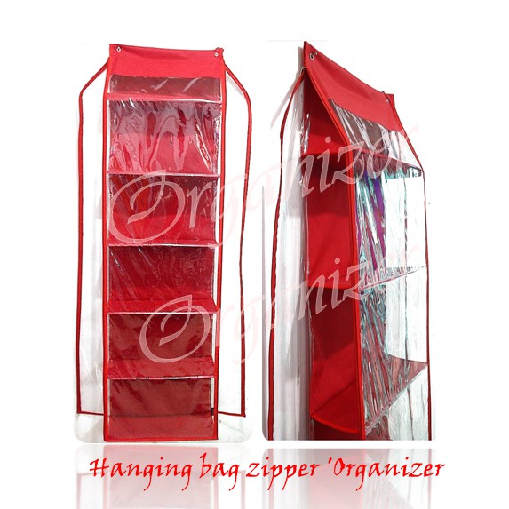 Hanging Bag Organizer Zipper HBO Resleting Tempat simpan Tas Handbag