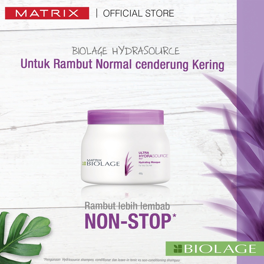 MATRIX Biolage Ultra Hydrasource Hair Mask - Masker Pelembab Perawatan Penghalus Rambut Kering 500 ml