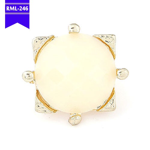 RML-246 AKSESORIS WANITA | CINCIN KOREA (CINCIN IMPOR) | Cincin Batu Beige
