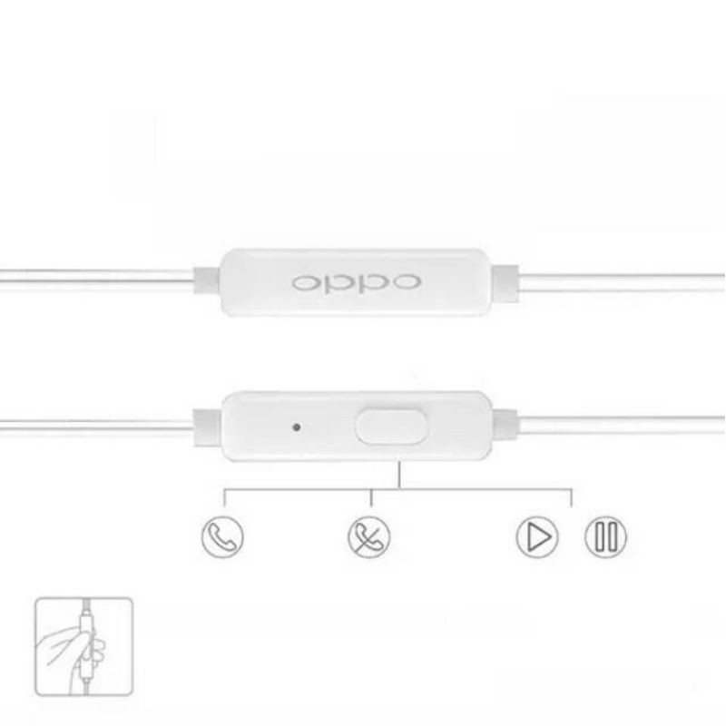 HEADSET OPPO HANDSFREE OPPO EARPHONE OPPO BUAT SEMUA JENIS SMARTPHONE JACK 3,5MM