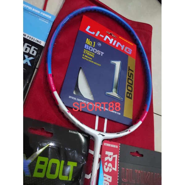 RAKET BADMINTON LINING TECTONIC 7i / 7 INSTINCT + SENAR ORI / TANPA SENAR