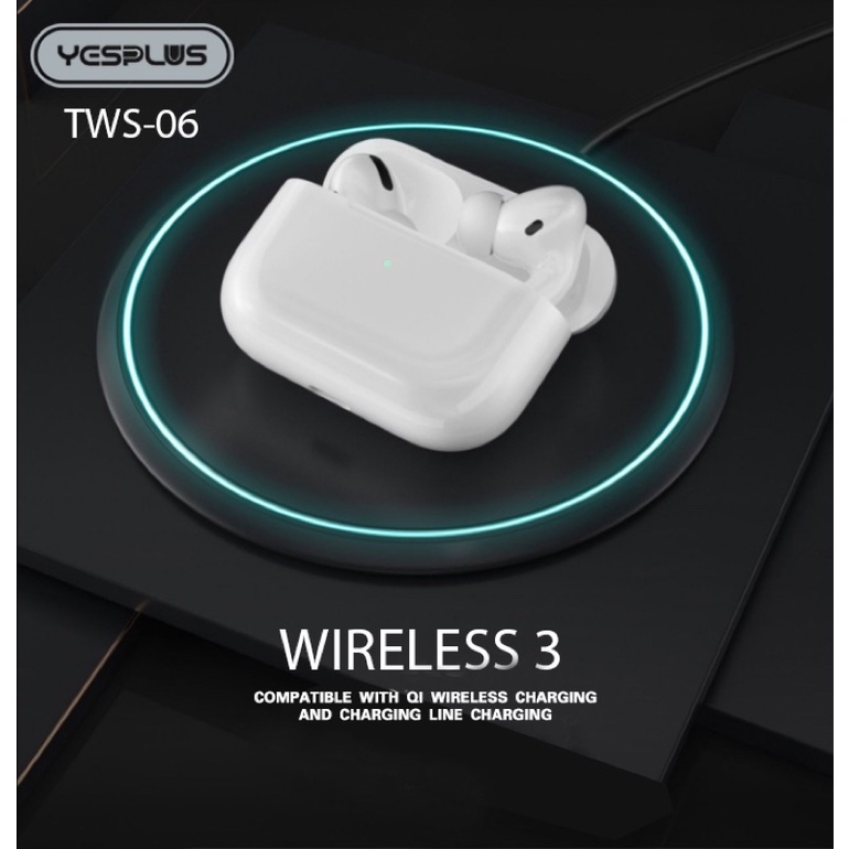 YESPLUS TWS-06  HEADSET TWINS ORIGINAL WIRELESS BEAUTIFUL GARANSI 1 TAHUN-3