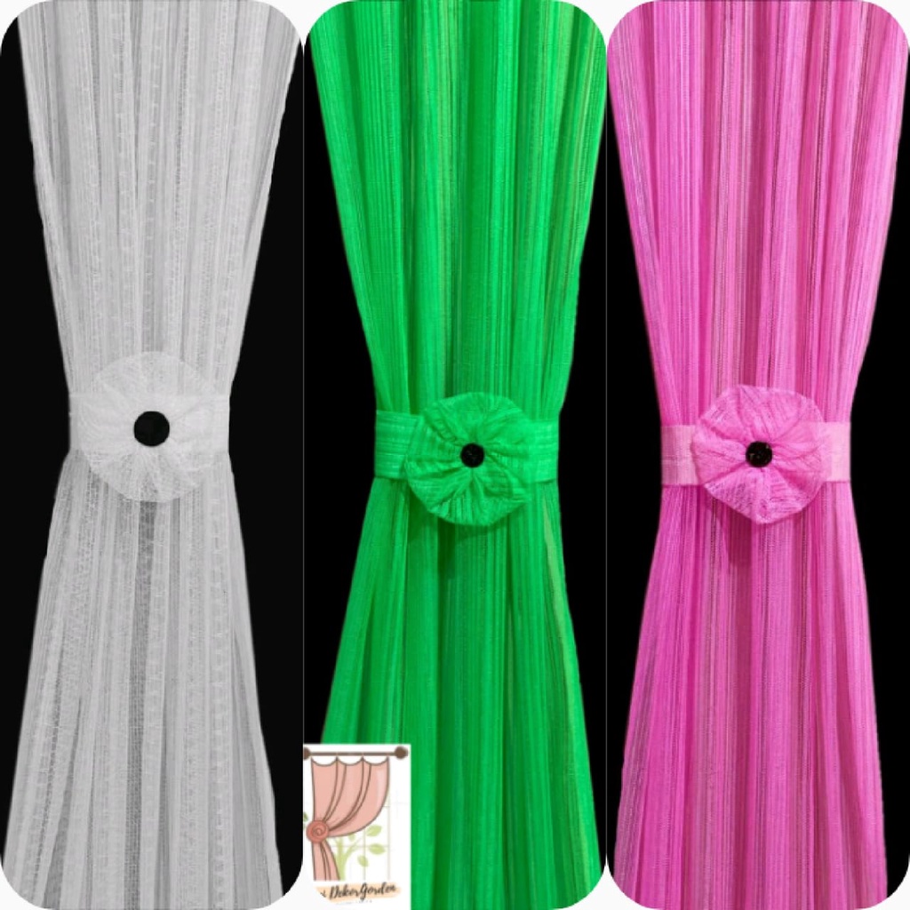 Gorden Jendela Minimalis | Gorden Jendela Kupu-Kupu Ikat Pita