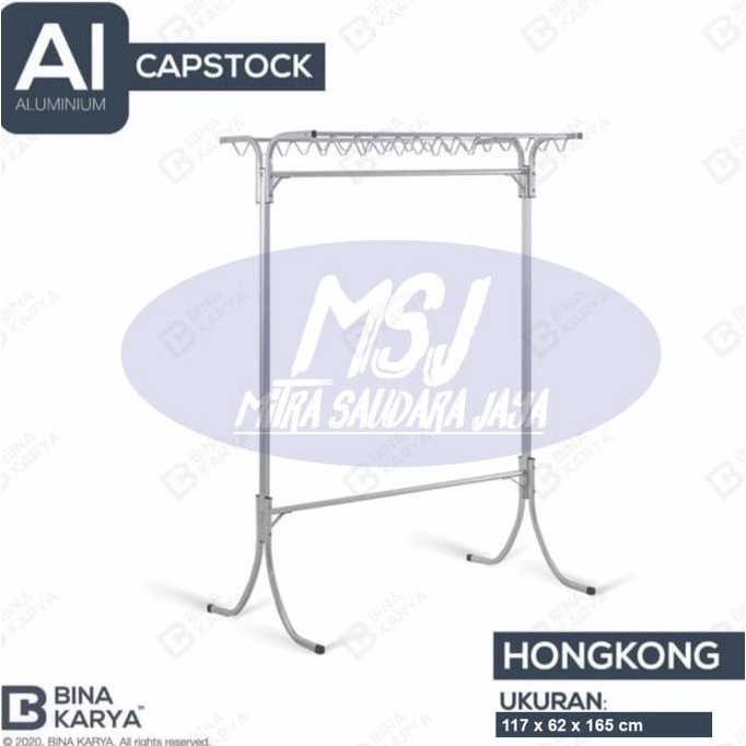 #####] jemuran baju alumunium capstok / jemuran gawang Hongkong bina karya