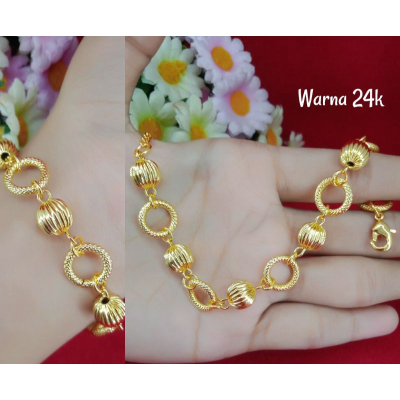 gelang keroncong bulat emas muda kadar 35%