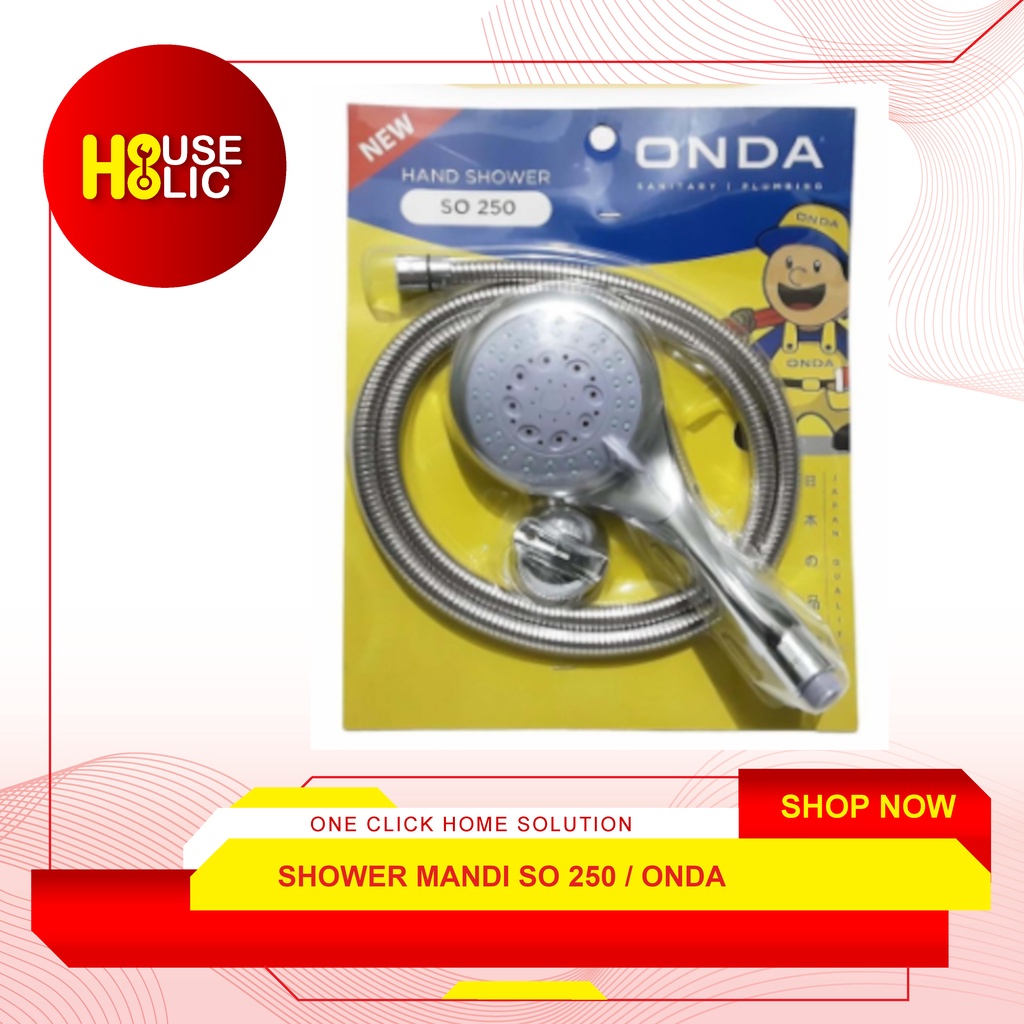 Hand Shower Flexible SO-250 / Shower Mandi + Selang SO 250 Handshower