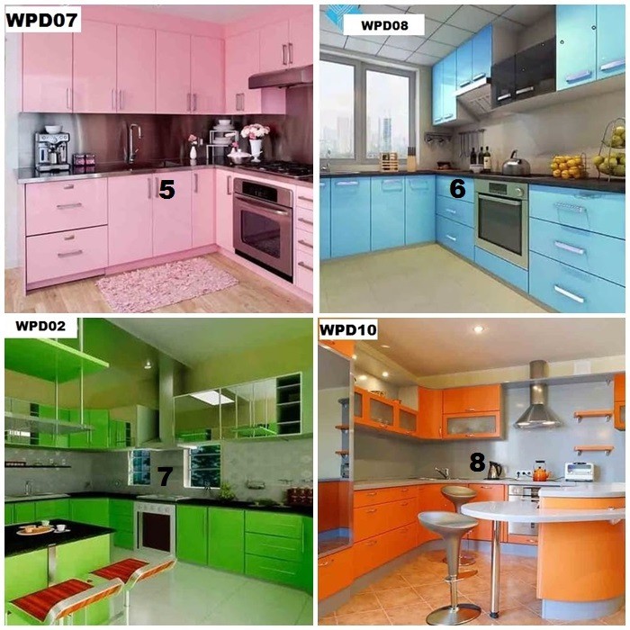 Kitchen Set Sticker Glossy Ukuran 60cm X 5m / sticker kabinet