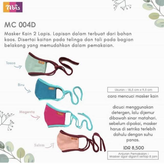 Masker Nibras / Masker Nibras 004D /Masker Tali / Masker Hijab