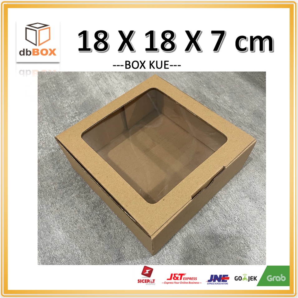 

BOX MIKA 18X18x7cm kardus die cut, untuk kue hampers gift box MIKA KUE
